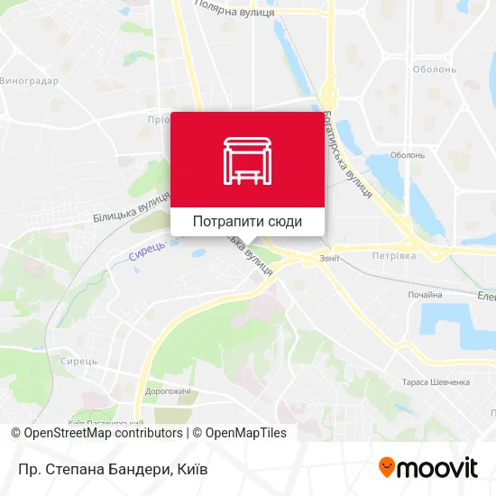 Карта Пр. Степана Бандери