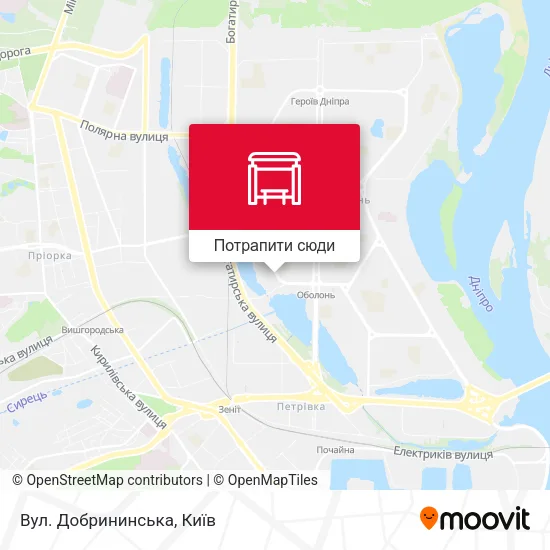 Карта Вул. Добрининська