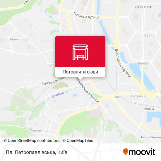 Карта Пл. Петропавлівська
