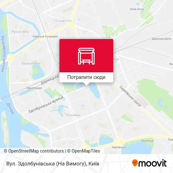 Карта Вул. Здолбунівська (На Вимогу)
