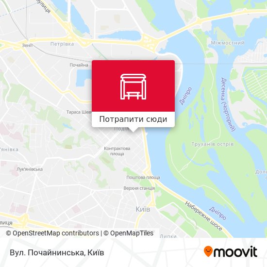 Карта Вул. Почайнинська