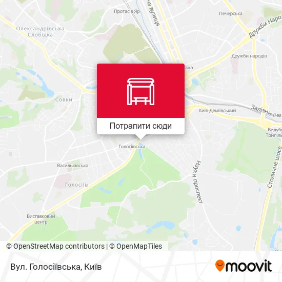 Карта Вул. Голосіївська