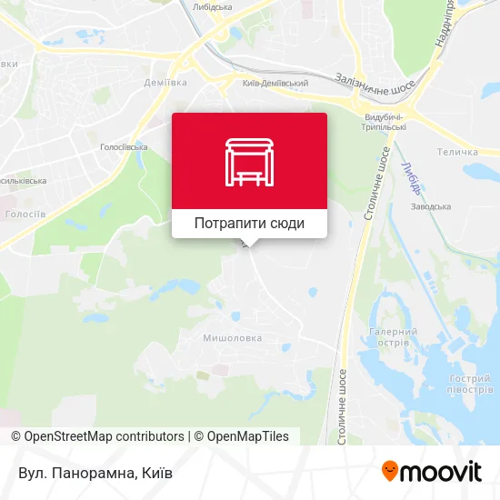Карта Вул. Панорамна