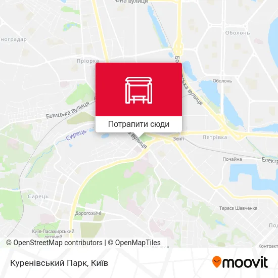 Карта Куренівський Парк