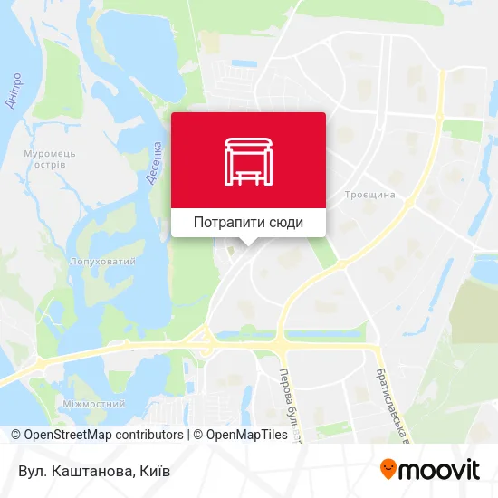 Карта Вул. Каштанова