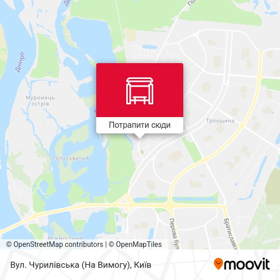 Карта Вул. Чурилівська (На Вимогу)