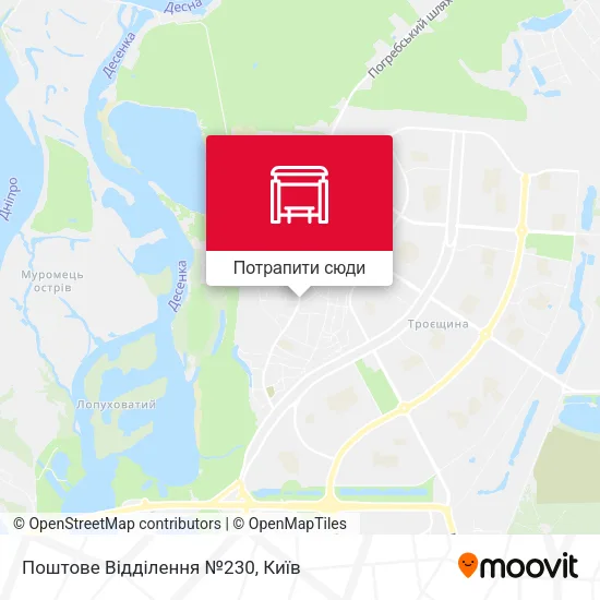 Карта Поштове Відділення №230