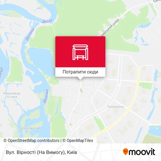 Карта Вул. Вірності (На Вимогу)