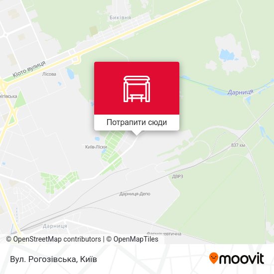 Карта Вул. Рогозівська
