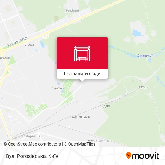 Карта Вул. Рогозівська