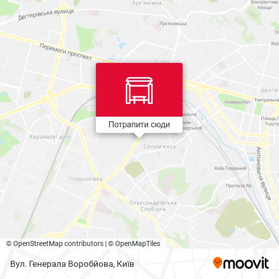 Карта Вул. Генерала Воробйова
