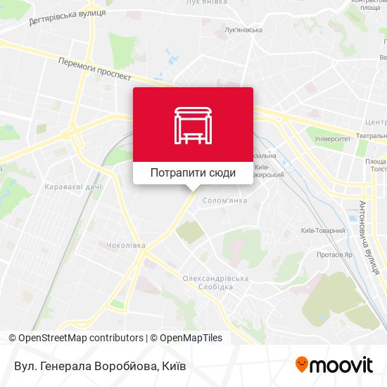 Карта Вул. Генерала Воробйова