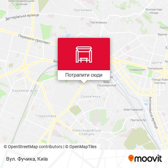 Карта Вул. Фучика