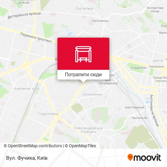 Карта Вул. Фучика