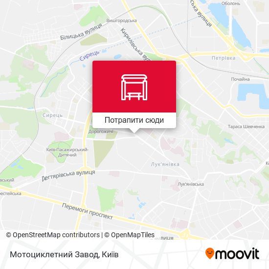 Карта Мотоциклетний Завод