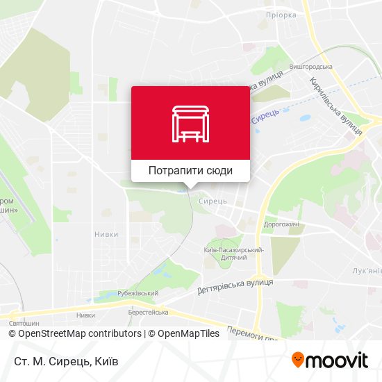 Карта Ст. М. Сирець