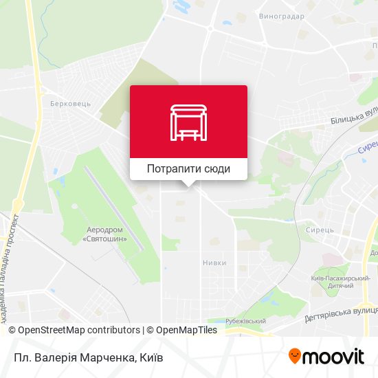 Карта Пл. Валерія Марченка
