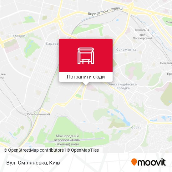 Карта Вул. Смілянська