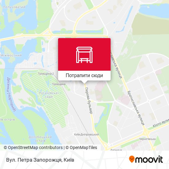 Карта Вул. Петра Запорожця