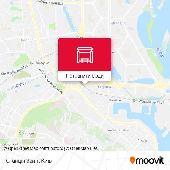 Карта Станція Зеніт