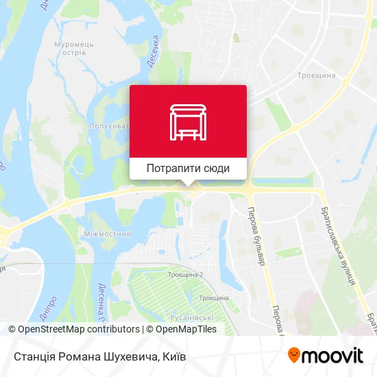 Карта Станція Романа Шухевича