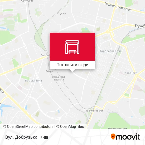 Карта Вул. Добрузька