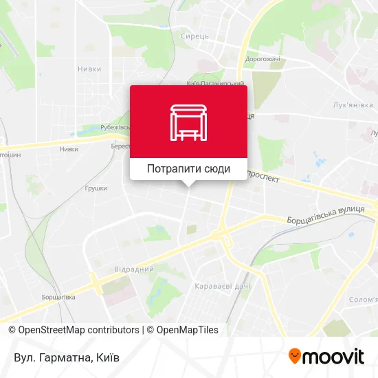 Карта Вул. Гарматна