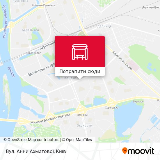 Карта Вул. Анни Ахматової