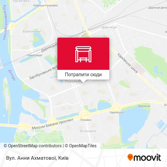 Карта Вул. Анни Ахматової