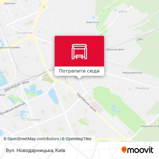 Карта Вул. Новодарницька