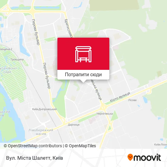 Карта Вул. Міста Шалетт