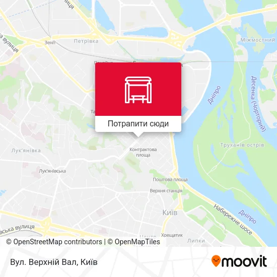 Карта Вул. Верхній Вал