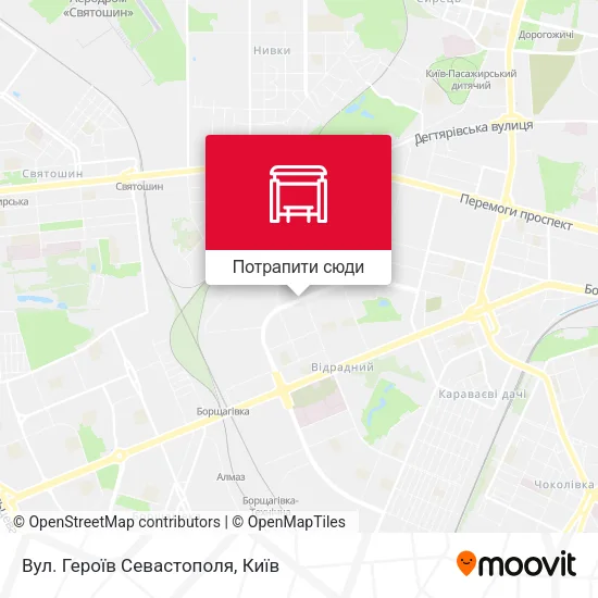 Карта Вул. Героїв Севастополя