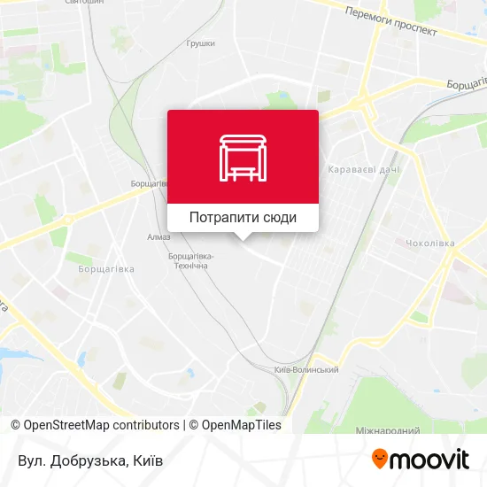 Карта Вул. Добрузька