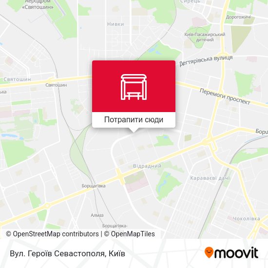 Карта Вул. Героїв Севастополя
