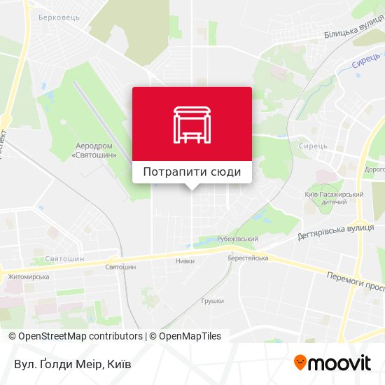 Карта Вул. Ґолди Меір