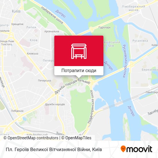 Карта Пл. Героїв Великої Вітчизняної Війни