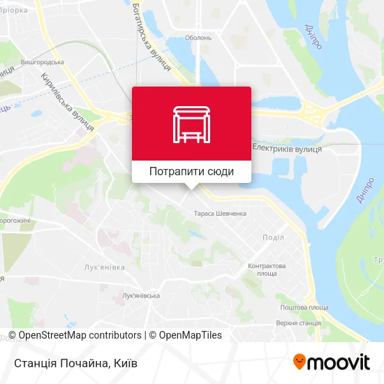 Карта Станція Почайна