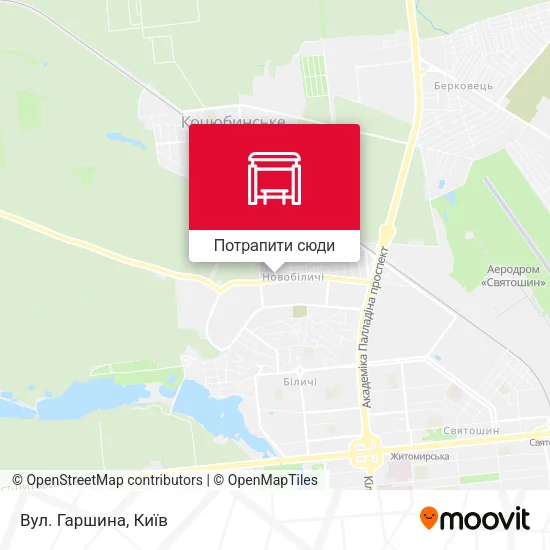 Карта Вул. Гаршина