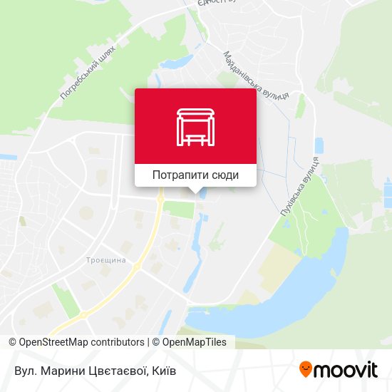 Карта Вул. Марини Цвєтаєвої