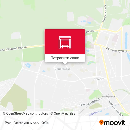 Карта Вул. Світлицького
