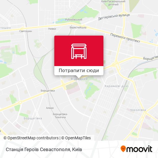 Карта Станція Героїв Севастополя