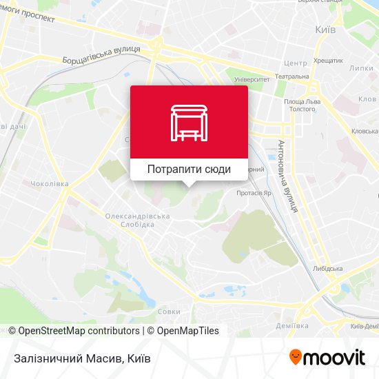 Карта Залізничний Масив
