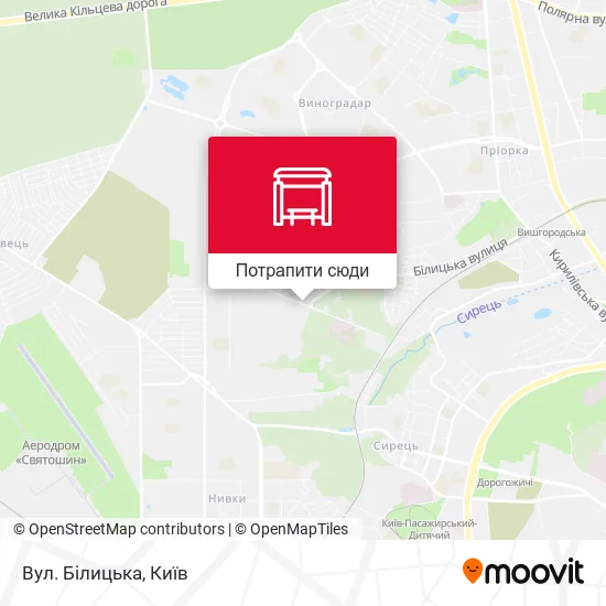 Карта Вул. Білицька
