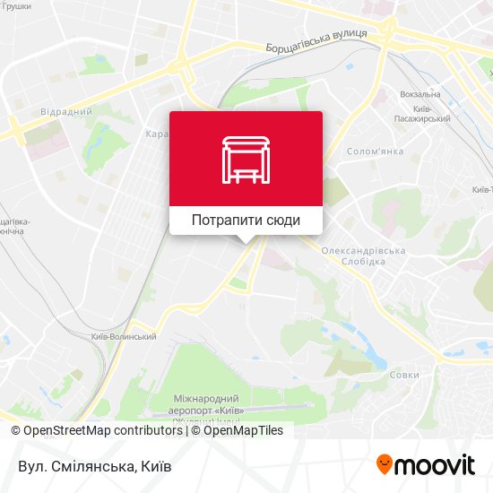 Карта Вул. Смілянська