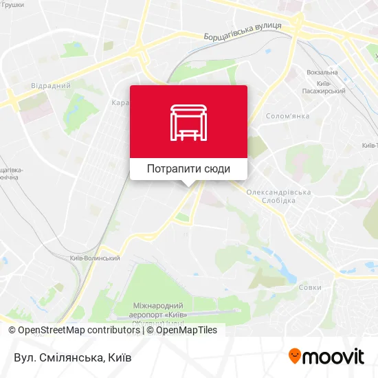 Карта Вул. Смілянська