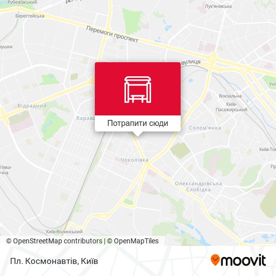 Карта Пл. Космонавтів