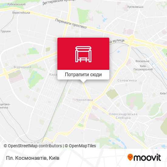 Карта Пл. Космонавтів