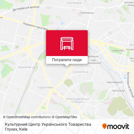 Карта Культурний Центр Українського Товариства Глухих