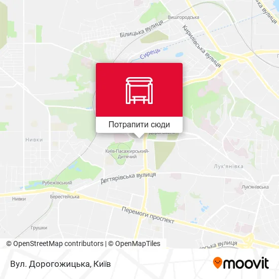 Карта Вул. Дорогожицька